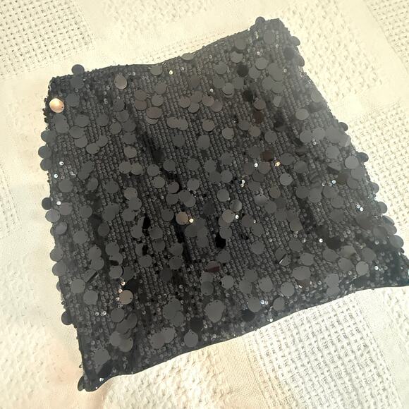 Kate Kasin medium sequin stretch mini skirt bodycon SK 2814 - Picture 7 of 13